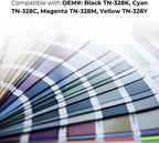 [High Yield] 4 Color Pack Compatible TN-328 Toner Cartridge for Konica Minolta Bizhub C250i C300i C360i Coiper Printer - 28,000 Pages