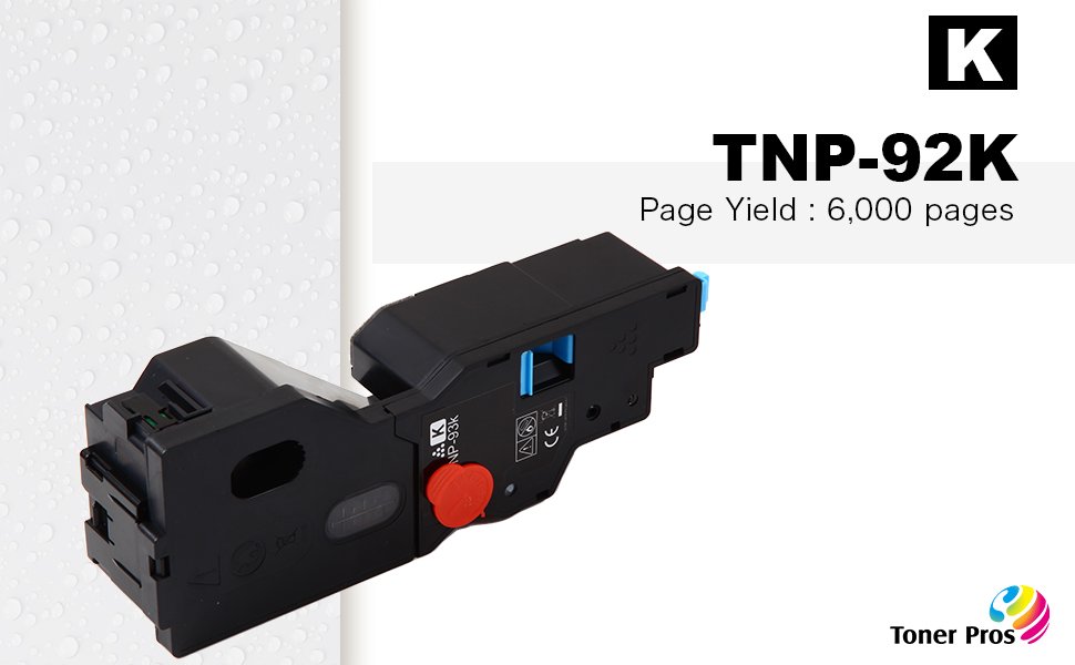 Compatible TNP-92 (TNP92) Toner Cartridge (TNP-92K TNP-92C TNP-92Y TNP-92M) for Konica Minolta Bizhub C3120i Printer (Black 6,000 & Color 4,000 Pages)