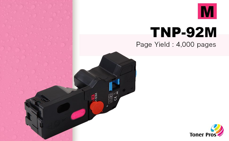 Compatible TNP-92 (TNP92) Toner Cartridge (TNP-92K TNP-92C TNP-92Y TNP-92M) for Konica Minolta Bizhub C3120i Printer (Black 6,000 & Color 4,000 Pages)