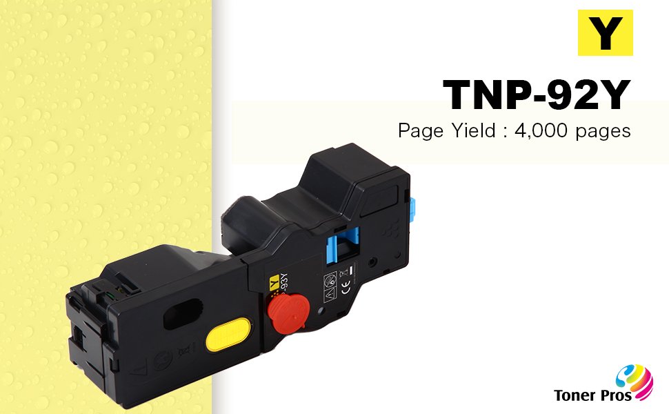 Compatible TNP-92 (TNP92) Toner Cartridge (TNP-92K TNP-92C TNP-92Y TNP-92M) for Konica Minolta Bizhub C3120i Printer (Black 6,000 & Color 4,000 Pages)