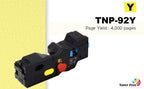 Compatible TNP-92 (TNP92) Toner Cartridge (TNP-92K TNP-92C TNP-92Y TNP-92M) for Konica Minolta Bizhub C3120i Printer (Black 6,000 & Color 4,000 Pages)