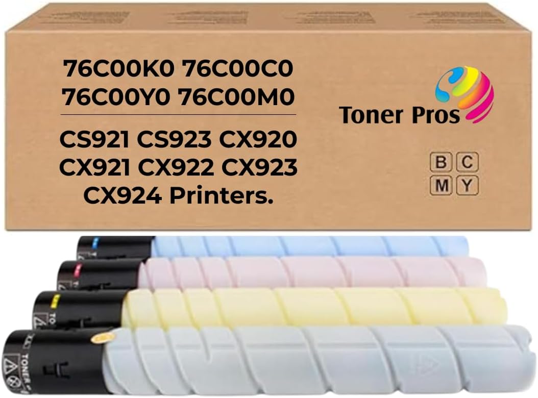4 Color Pack Compatible Toner Cartridge for Lexmark CS92x/CS921/CS923/CS92x/CX920/CX921/CX922/CX923/CX924 - Black 18,500 Pages & Colors 11,500 Pages Brand: Toner Pros