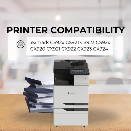 4 Color Pack Compatible Toner Cartridge for Lexmark CS92x/CS921/CS923/CS92x/CX920/CX921/CX922/CX923/CX924 - Black 18,500 Pages & Colors 11,500 Pages Brand: Toner Pros