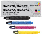 [High Yield] 4 Color Pack Compatible Toner Cartridge for Ricoh IM C400, Lanier IM C400, Savin IM C400 Printers - Black 17,500 & Colors 8,000 Pages