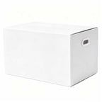 Stow & Go Reusable / Collapsible Plastic Moving / Storage Box (White)