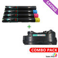 [Combo Pack] Compatible Toner for Xerox Versalink C7020/C7025/C7030 Printer (BLK 23,600 Pages & Color 16,500 Pages + Waste Bottle