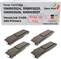 [Extra High Yield] 4 Color Pack Remanufactured Toner for Xerox VersaLink C400 / C405 Printers - Black 10,500 & Colors 8,000 Pages