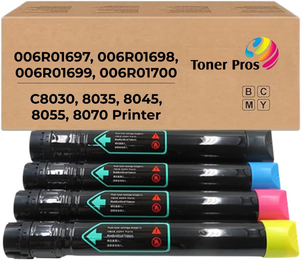 4 Color Pack Remanufactured Toner Replacement for Xerox AltaLink C8030, 8035, 8045, 8055, 8070 Printer - Black 26,000 & Colors 15,000 Pages