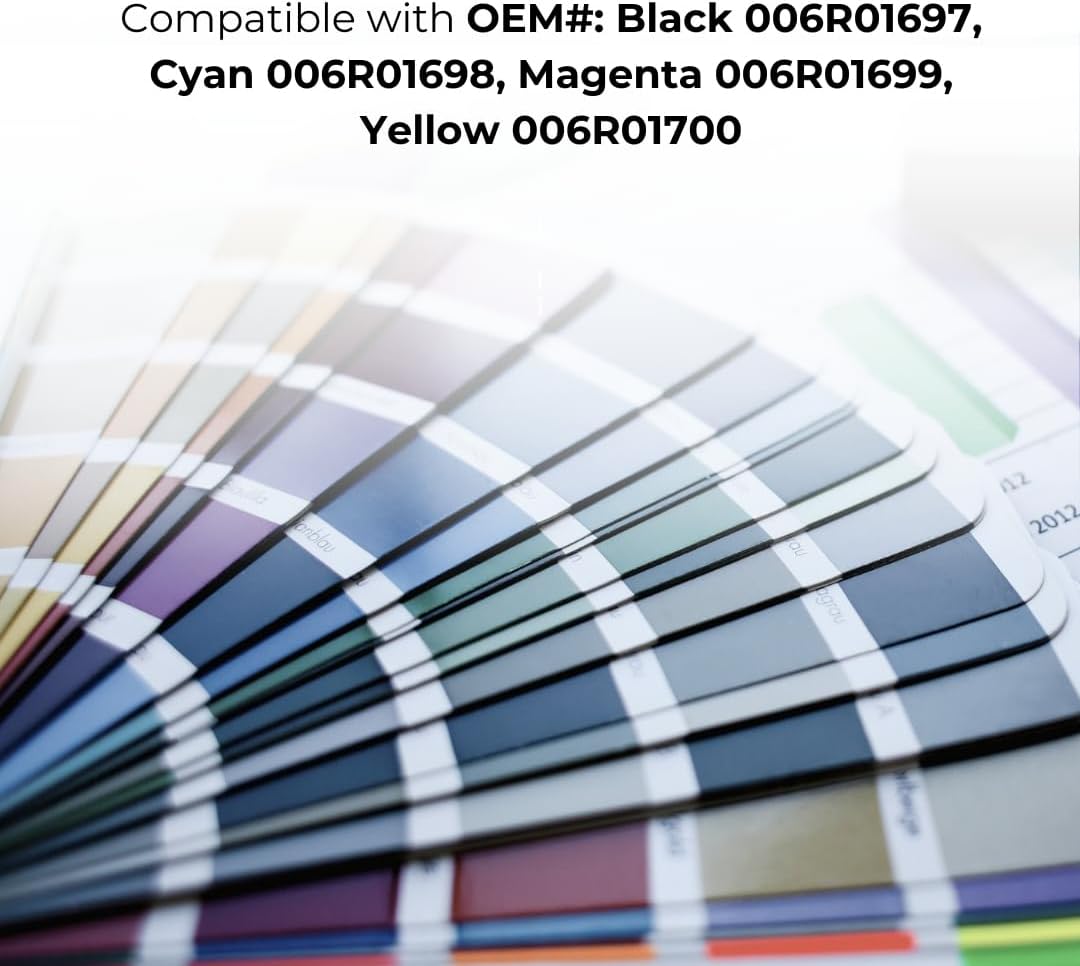 4 Color Pack Remanufactured Toner Replacement for Xerox AltaLink C8030, 8035, 8045, 8055, 8070 Printer - Black 26,000 & Colors 15,000 Pages