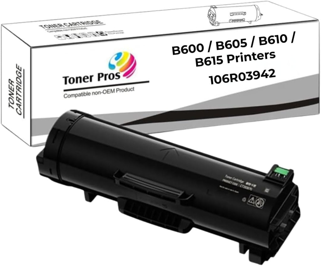 TONER PROS (TM) Remanufactured Xerox Versalink 106R03942 Toner Cartridge - Black High Capacity Toner Replacement for Xerox Versalink B600 / B605 / B610 / B615 Printers - Pages Yield 25,900, 1 Pack