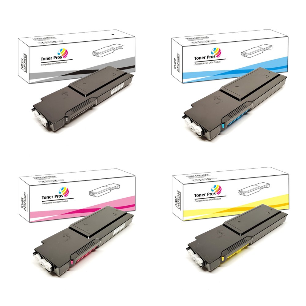 [High Yield] 4 Color Pack Remanufactured Toner for Xerox VersaLink C400 / C405 Printers - Black 5,000 & Colors 4,800 Pages
