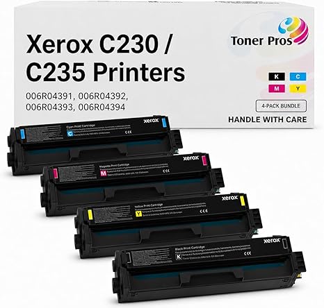 Toner Pros High Yield Toner Cartridge Replacement for Xerox C230 / C235 Color Printers (4-Color-Set)